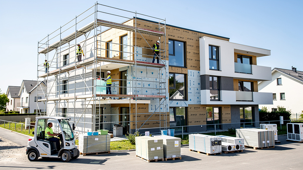 Chantier de rénovation énergétique dans le cadre du programme Défi Éco 2050
