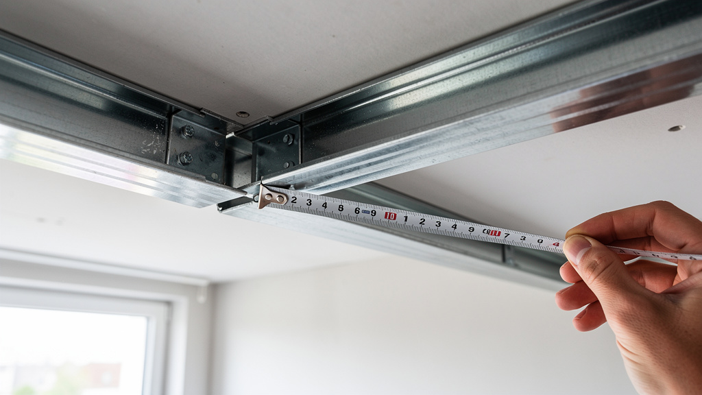 Mesure de l'entraxe entre deux fourrures de plafond placo