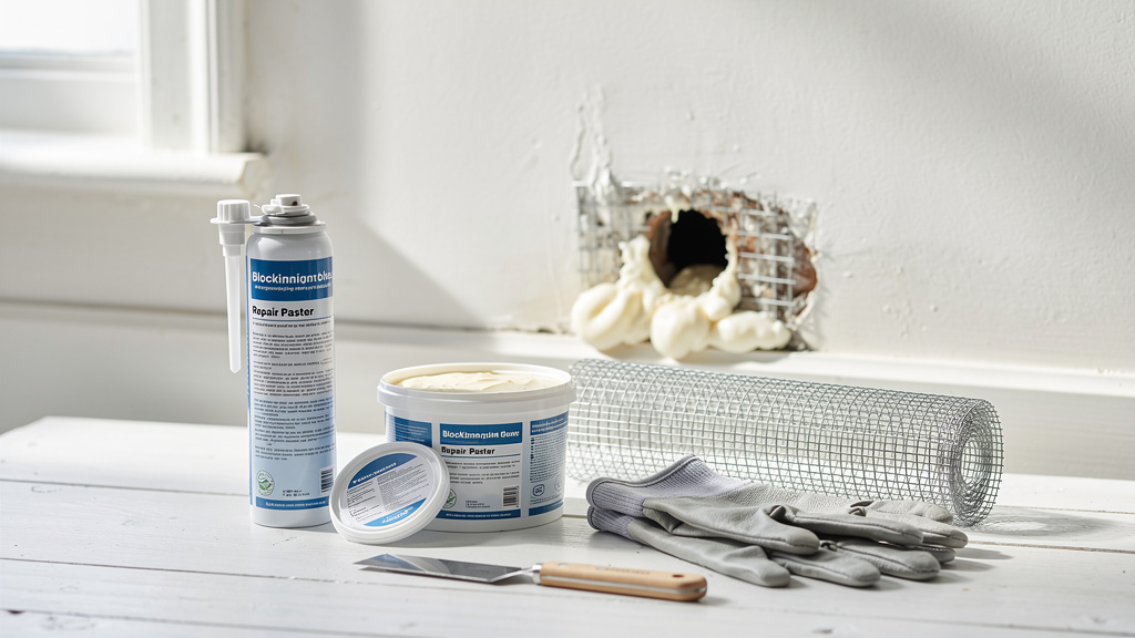 Produits pour reboucher les trous de rongeurs