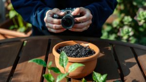 Collembole observé sur une surface humide en gros plan