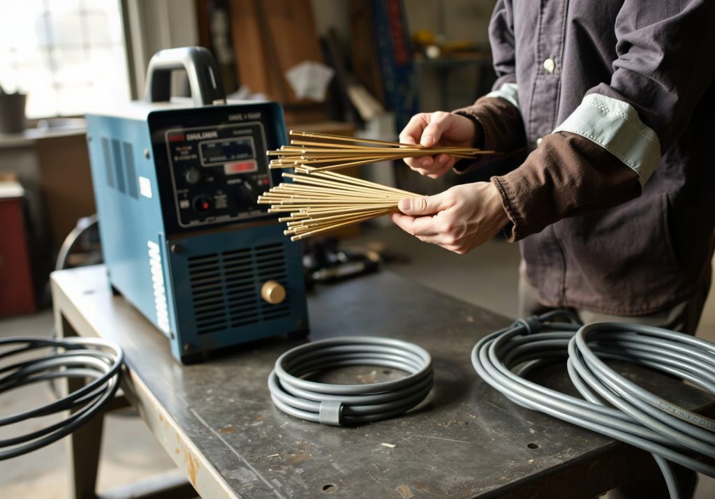 Poste à souder à l'arc sur établi d'atelier